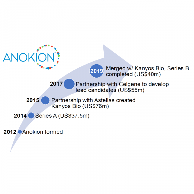 Timeline of Anokion, from lab to key milestones post-launch