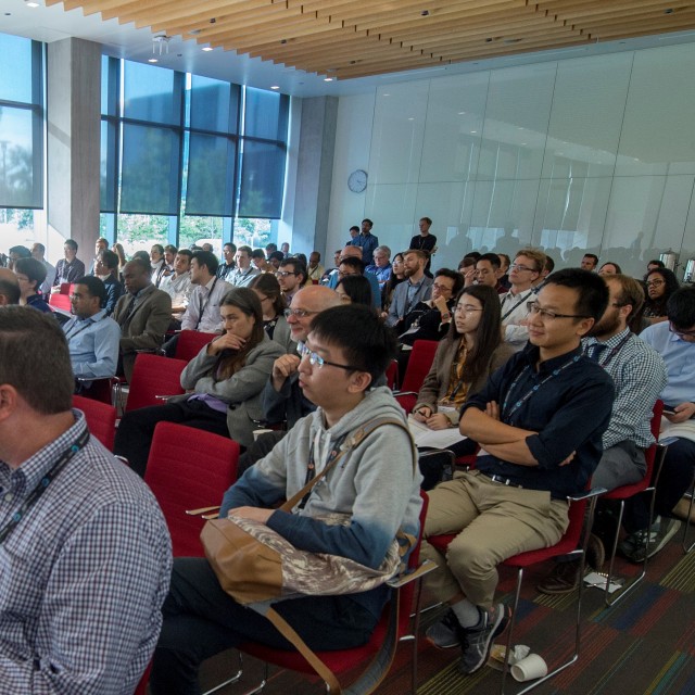 Seminar room at the Eckhardt Research Center filled to capacity